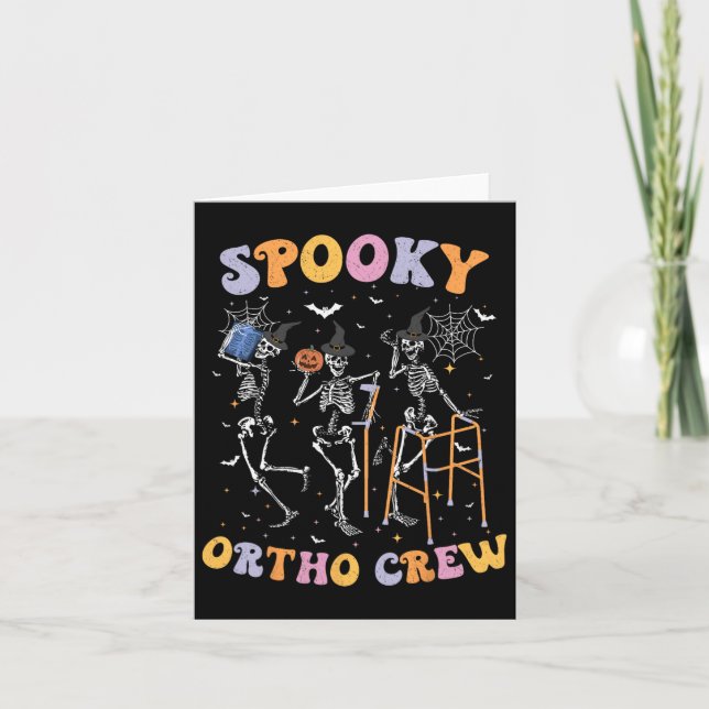 Spooky Ortho Crew Halloween Dancing Orthopaedic Sk Card (Front)