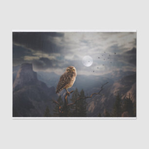 Spooky Owl and Full Moon Halloween Tissue Paper