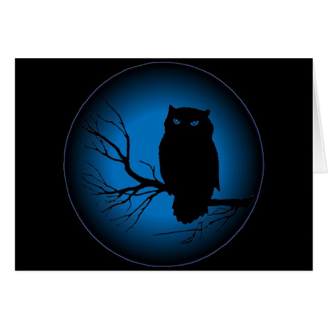 Spooky Owl Blue Moon (Front Horizontal)