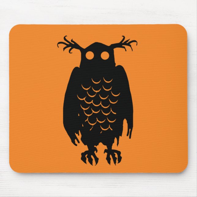Spooky Owl Mouse Pad (Front)
