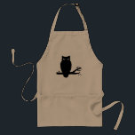 Spooky Owl Silhouette Standard Apron<br><div class="desc">Spooky Night Owl</div>