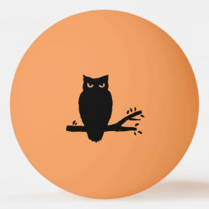 Spooky Owl Silhouettes Ping Pong Ball