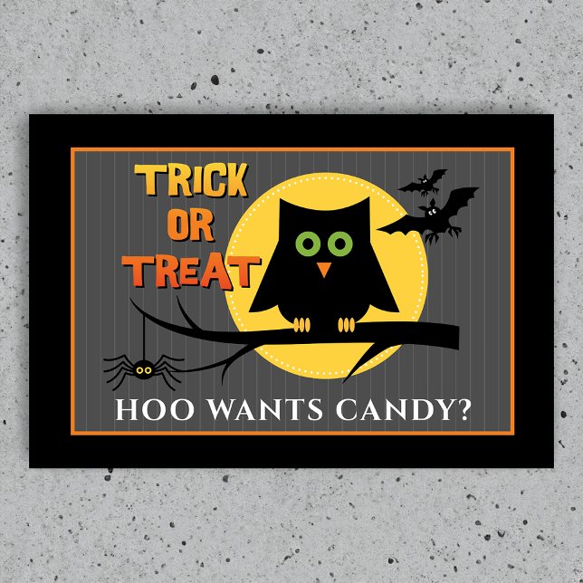 Spooky Owl Spider Halloween Doormat (Creator Uploaded)
