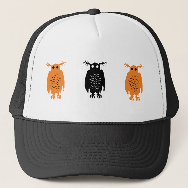 Spooky Owl Trucker Hat (Front)