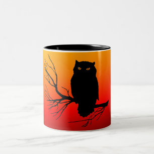 Spooky Owl Two-Tone Coffee Mug