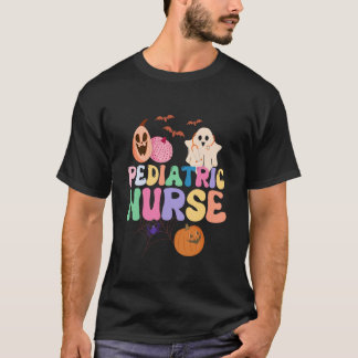 Spooky Paediatrics Nurse Life Ghost Halloween Cost T-Shirt
