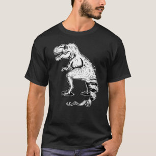 Spooky Paper Scary Dinosaur Halloween T-Shirt