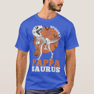Spooky Pappa Saurus Dinosaur Skeleton T re Pumpkin T-Shirt