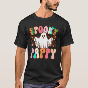 Spooky Pappy Halloween Dad Ghost Costume Retro Gro T-Shirt