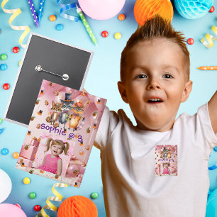 Spooky Party Animals Kids Birthday Party Button