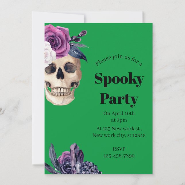 Spooky Party Halloween Invitation (Front)