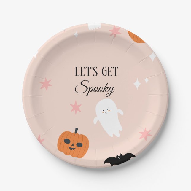 Spooky Party Halloween Paper Plate (Front)