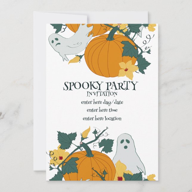 Spooky party invitation (Front)