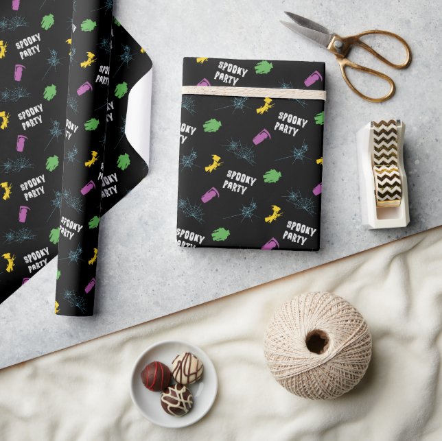 Spooky Party Wrapping Paper 👻 for Halloween  (Crafts)
