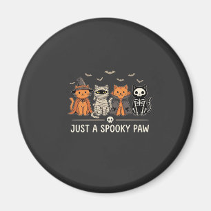 Spooky Paw Halloween Cat Costume Vector Design_1 Magnet