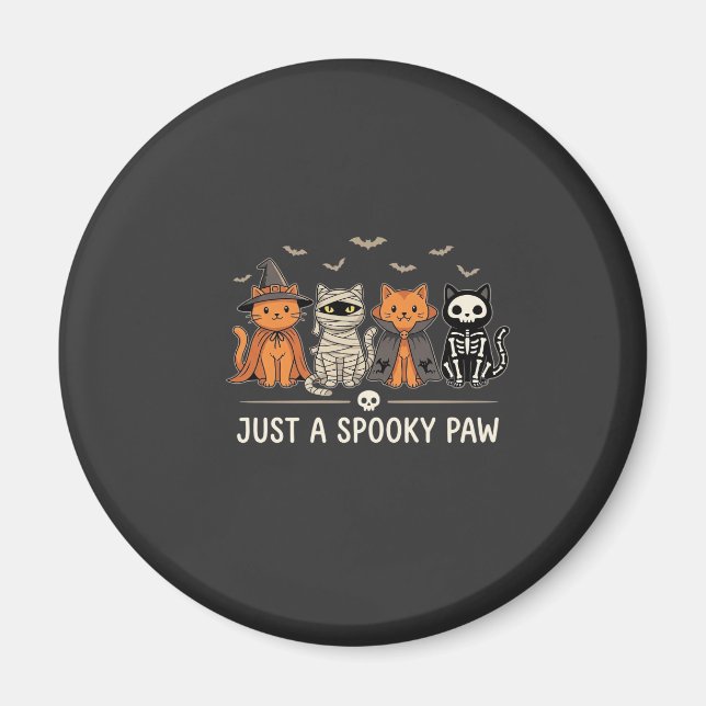 Spooky Paw Halloween Cat Costume Vector Design_1 Magnet (Front)
