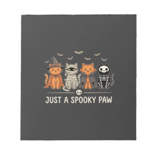 Spooky Paw Halloween Cat Costume Vector Design_1 Notepad