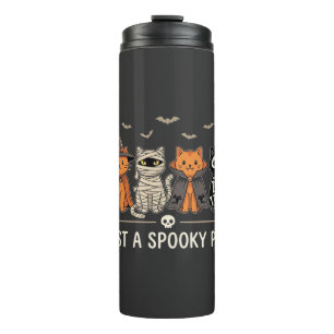 Spooky Paw Halloween Cat Costume Vector Design_1 Thermal Tumbler