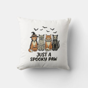 Spooky Paw Halloween Cats Vintage Shirt Design_1 Cushion