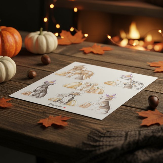 Spooky Paws Witchy Dogs Halloween Sticker Sheet (Creator Uploaded)