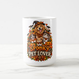 Spooky Pet Lover Cute Halloween Dog Cat Pumpkin Coffee Mug