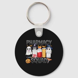 Spooky Pharmacy Squad Ghost Pills Pharmacist Tech Key Ring