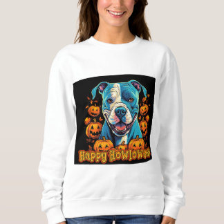 Spooky Pitbull Happy Howloween  Sweatshirt