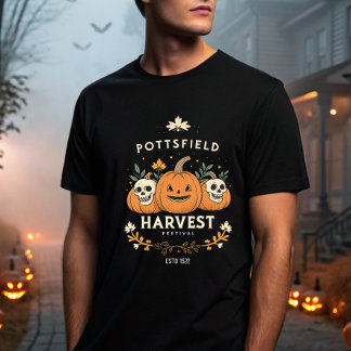Spooky Pottsfield Harvest Festival Pumpkin Vibes T-Shirt
