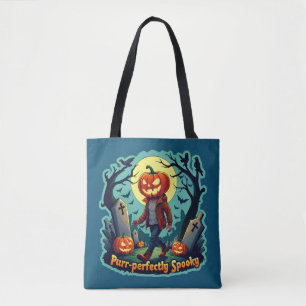 Spooky Pumpkin Art: Perfect for Halloween Decor! Tote Bag