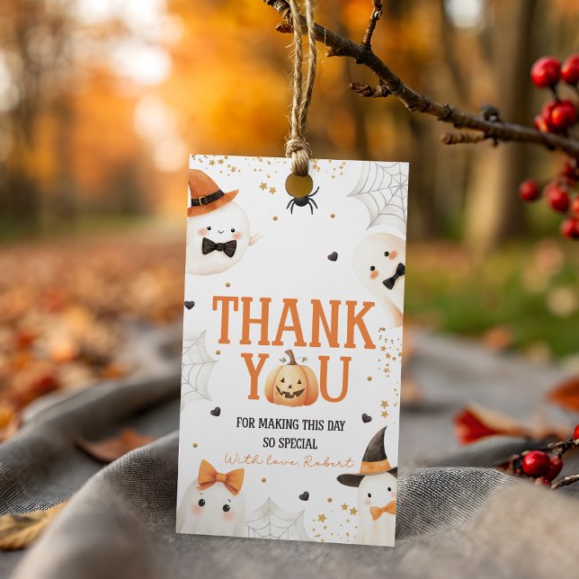 Spooky Pumpkin Birthday Thank You Tag (Creator Uploaded)