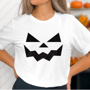 Spooky Pumpkin Face Halloween T-Shirts