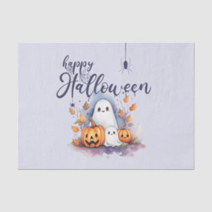 Spooky Pumpkin Ghost Halloween Tissue Paper