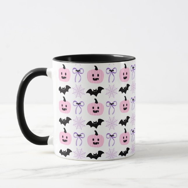  Spooky Pumpkin & Ghost Mug (Left)