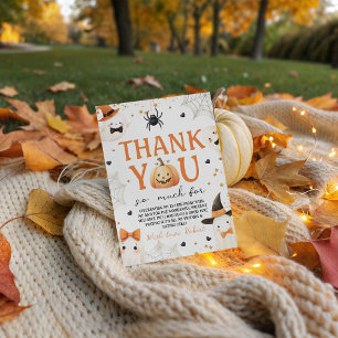 Spooky Pumpkin Ghost Thank You Invitation