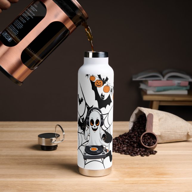 Spooky Pumpkin Glow Water Bottle (Coffee (Rotated))