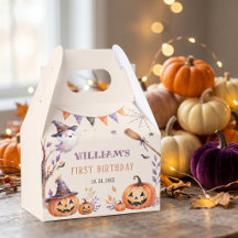 Spooky Pumpkin Halloween Birthday Favour Boxes