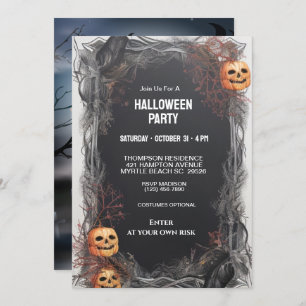 Spooky Pumpkin Halloween Party   Invitation