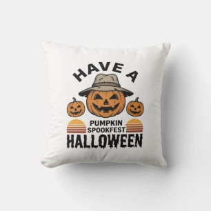 Spooky Pumpkin Halloween Vintage Engraving Shirt D Cushion
