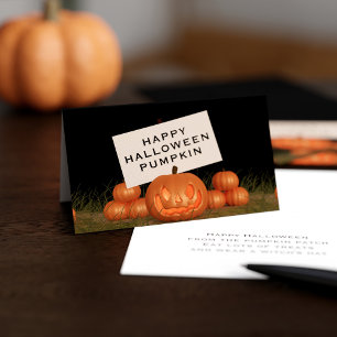 Spooky Pumpkin Pack of 25 Tiny Halloween Cards