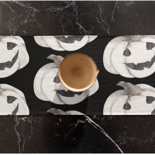 Spooky Pumpkin Pattern   Happy Halloween Short Table Runner