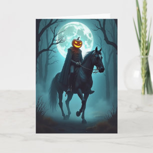 Spooky Pumpkin Rider Card
