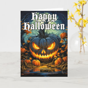 Spooky Pumpkin Scary Halloween Card