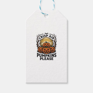 Spooky Pumpkin Shirt Vintage Engraving Fall Hallow Gift Tags
