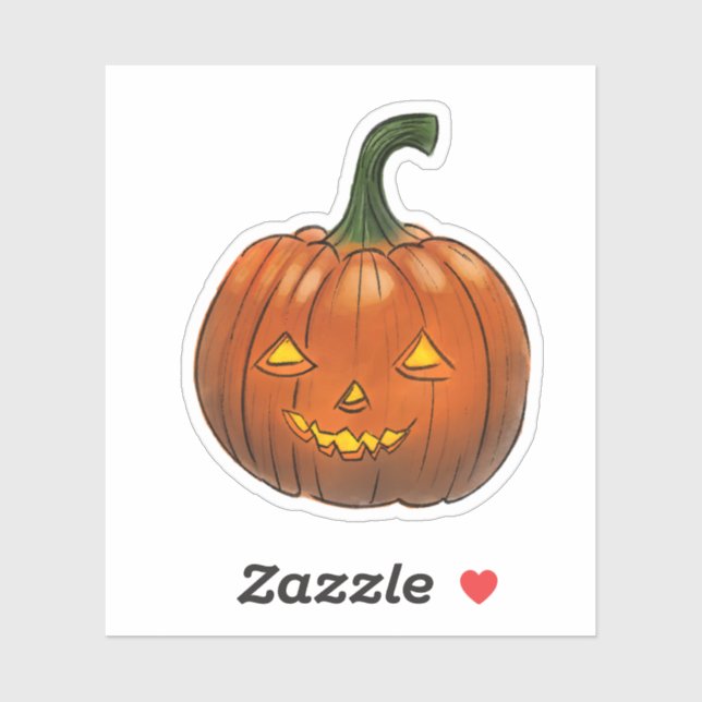 Spooky pumpkin sticker (Sheet)