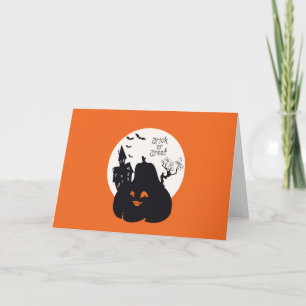 Spooky Pumpkin Trick Or Treat Card