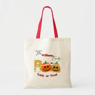 Spooky Pumpkin Trick or Treat Tote Bag