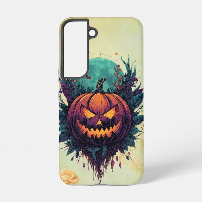 Spooky Pumpkin Under Full Moon Samsung Galaxy S22 Case (Back)