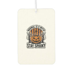 Spooky Pumpkin Witch Vintage Engraving Halloween S Car Air Freshener