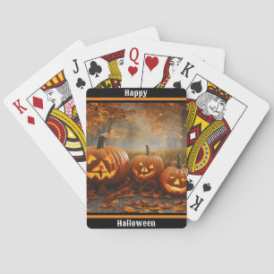 Spooky Pumpkins Family Collection Playing Cards