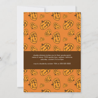Spooky Pumpkins Halloween Party Invitation